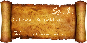 Szilczer Krisztina névjegykártya