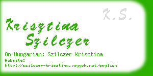 krisztina szilczer business card